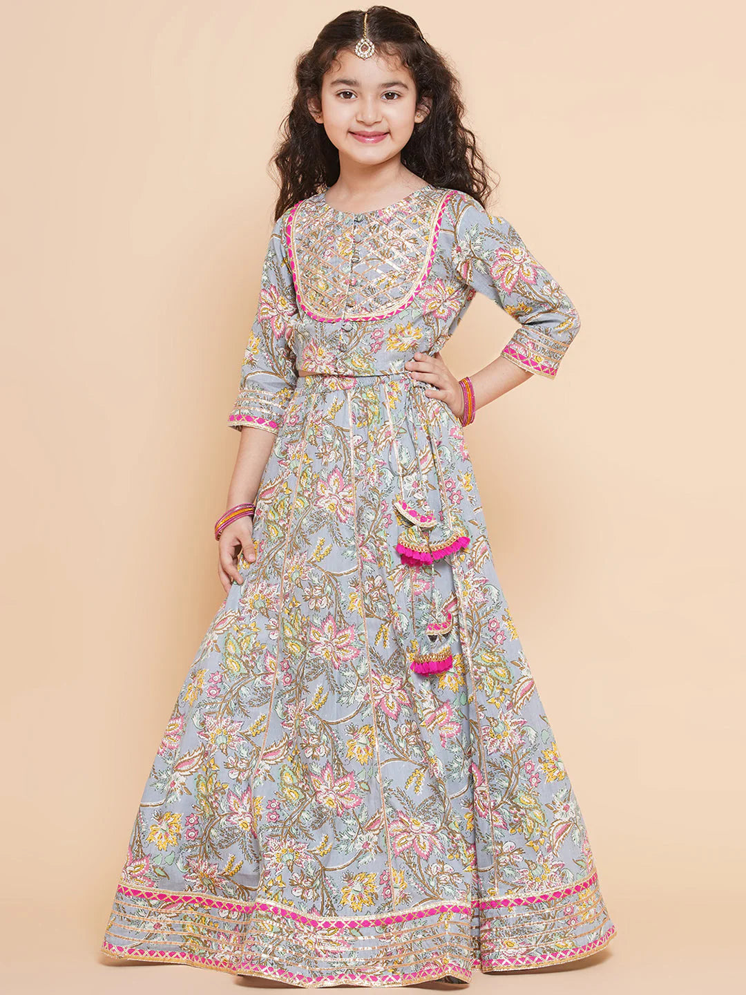 Girls Printed Ready to Wear Lehenga & Blouse With Dupatta