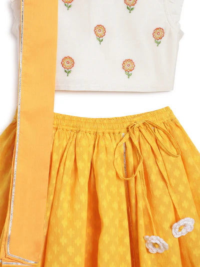 Gul Lehenga Set-Yellow