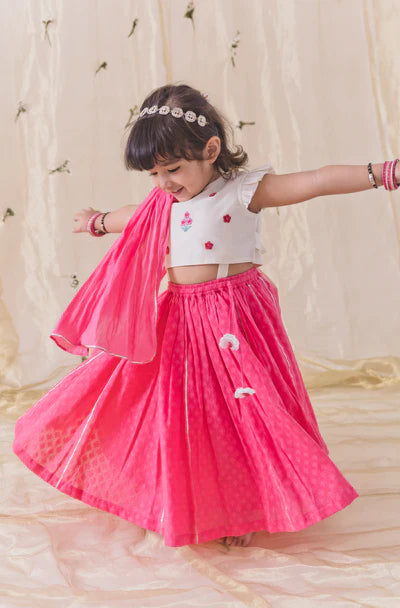 Gul Lehenga Set-Pink