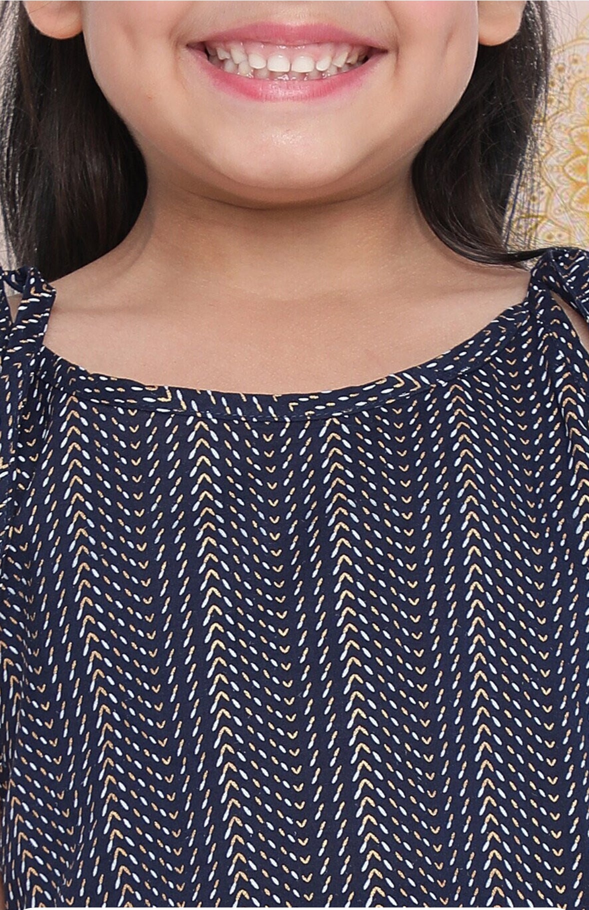 Printed Pleated Kurta with Sharara