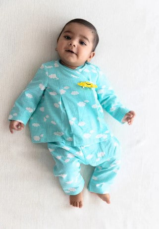 Little Dreamer Jhabla Set-Blue