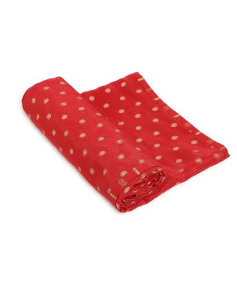 Baby Soft Brocade Swaddle - Red