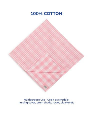 Charming Checks Swaddle-Pink