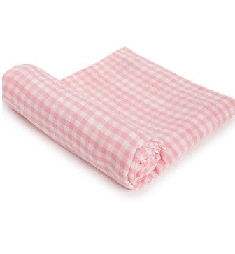 Charming Checks Swaddle-Pink