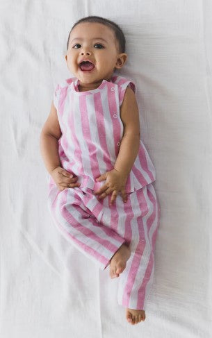 Little Champ Jhabla Set-Pink