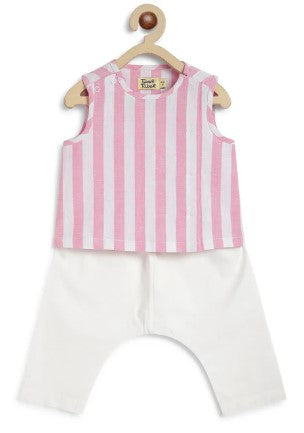 Little Champ Jhabla Set-Pink