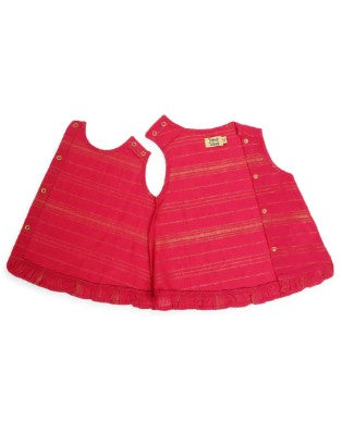 Jamun Chuski Jhabla Set - Pink